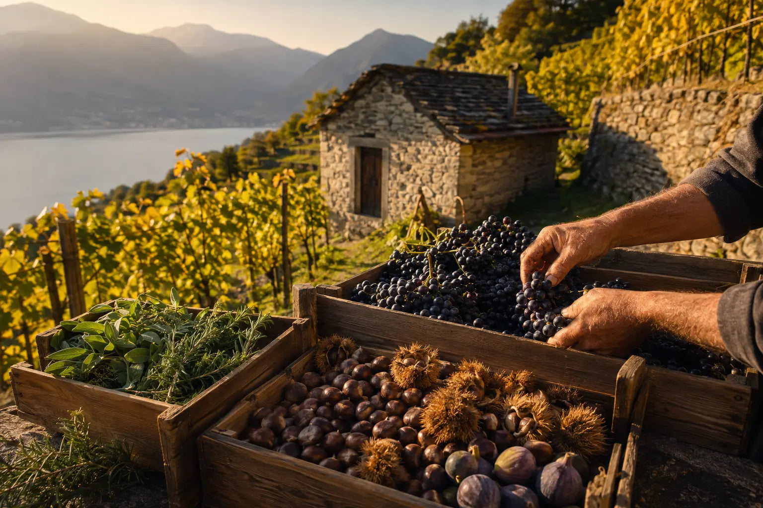 A Ticino vineyard and local producer